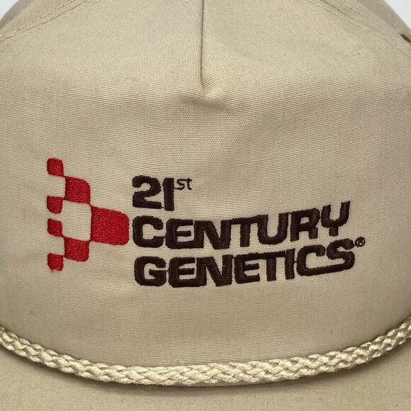 21st Century Genetics Embroidered Logo on K-Brand USA Leather Strap Hat (H18) - Picture 2 of 10